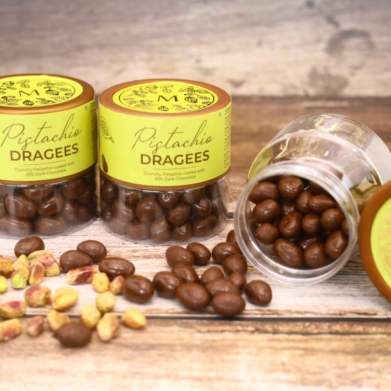 Pistachio Chocolate Dragees (120 g, 1 Jar)